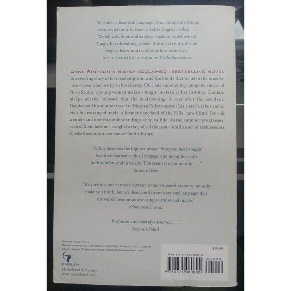 Falling by Anne Simpson PB Canadian Literary Fiction Novel - Picture 2 of 2